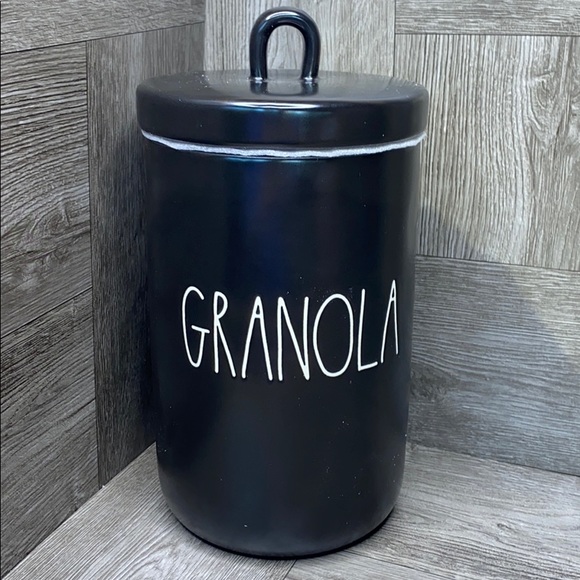 Rae Dunn Other - Rae Dunn GRANOLA loop lid canister NEW! black LL